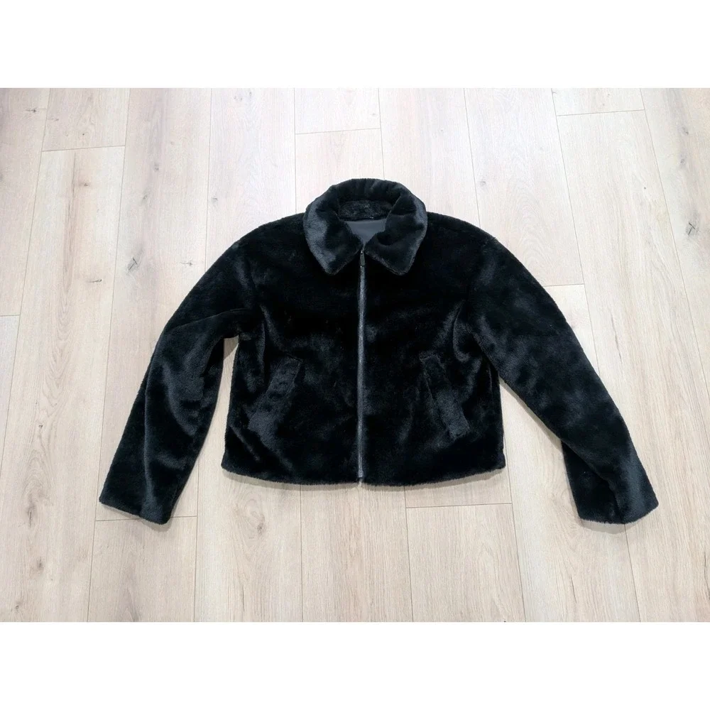 Lululemon Plush Fleece Oversized-Collar Jacket Black Size Small W3IBNS